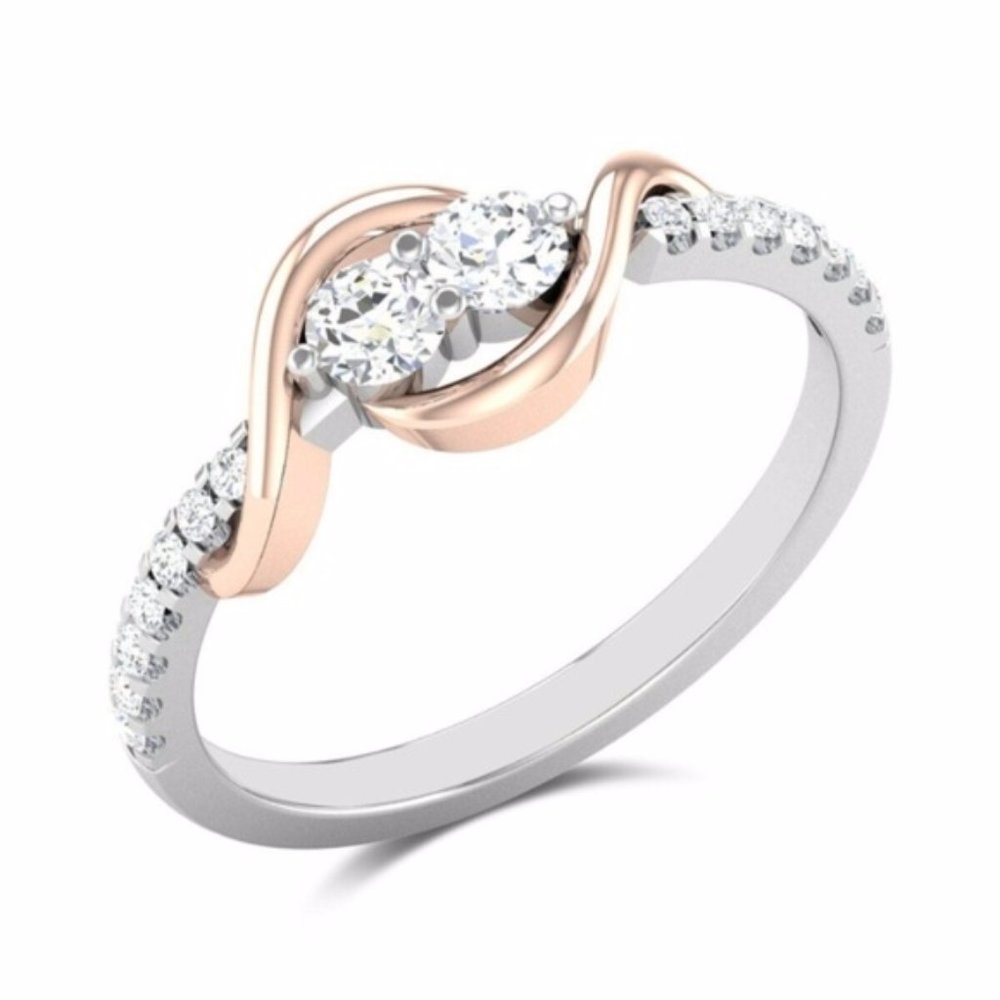 New 925 Silver Round Cut White Sapphire Ring - Picture 1 of 4